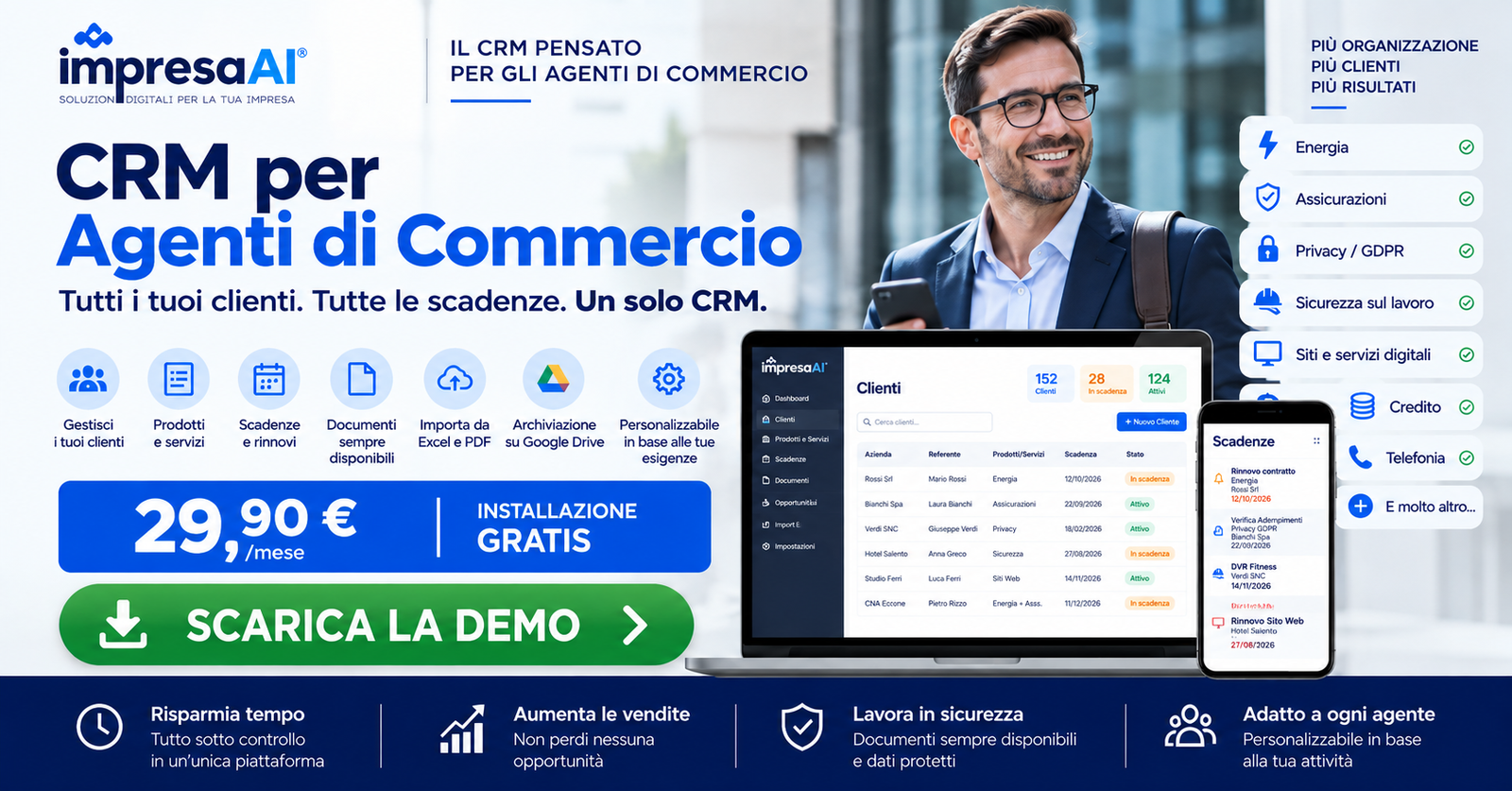 CRM per Agenti di Commercio - prova la demo